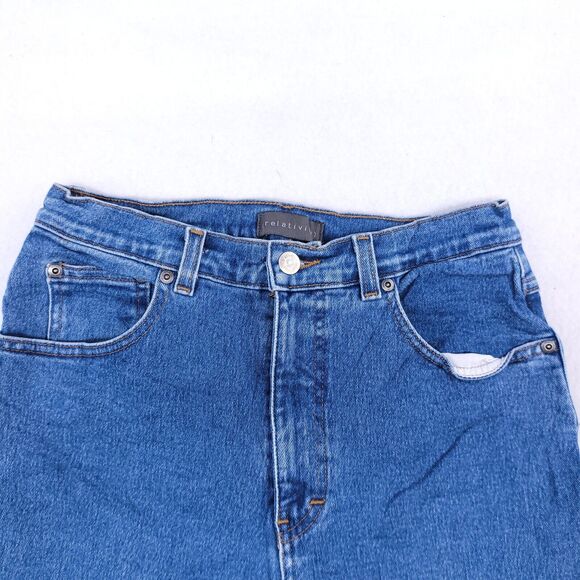 Relativity Casual Button Zip Medium Wash Denim Jeans Womens Size 8 Blue - Picture 1 of 8